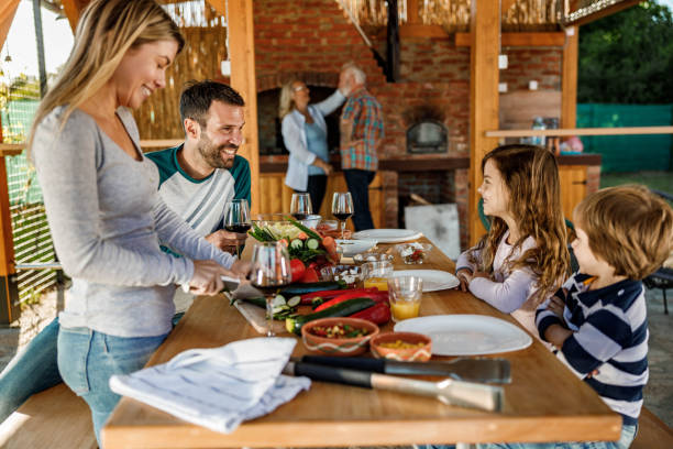 istock Family's lunch in the backyard! 1254017917