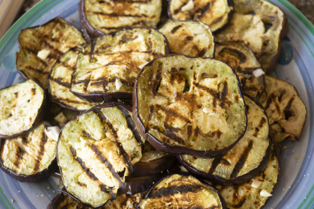 slices of roasted eggplants
