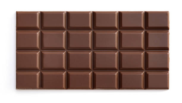 istock Chocolate bar isolated on white background 1254024481