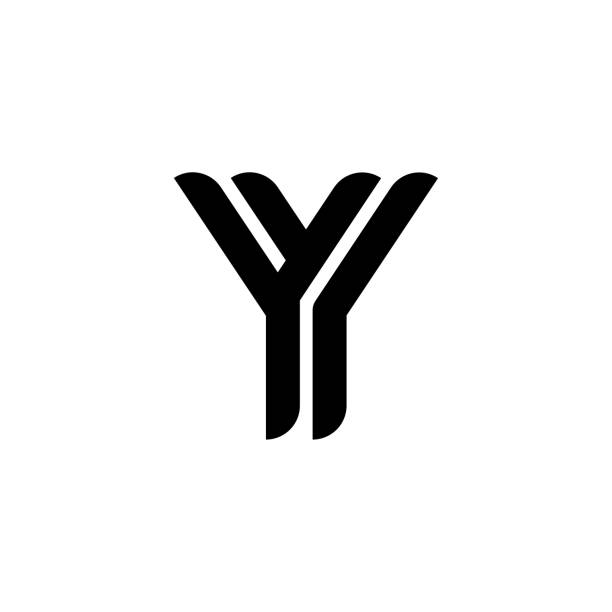 geometryczna litera prędkości typ y - letter y stock illustrations