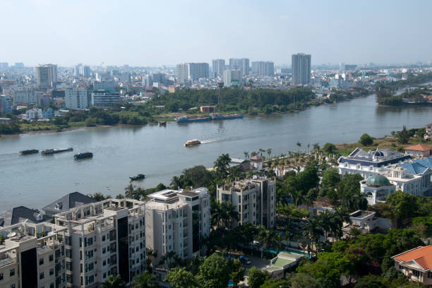 istock View of city across river 1254036190