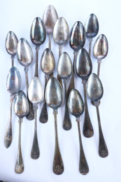 istock Large Vintage Spoons for Soups 1254039489