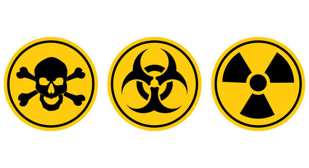 Danger signs.Radiation sign.Biohazard sign.Toxic sign.Poison sign.vector illustration.eps Danger signs.Radiation sign.Biohazard sign.Toxic sign.Poison sign.vector eps gas mark stock illustrations