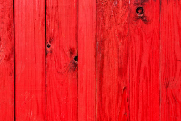 istock Old grunge wood vertical panels in red. 1254040661