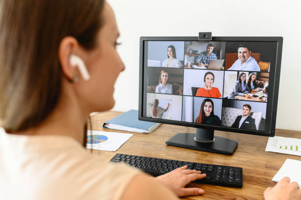istock Woman is using app for video connect, video call 1254046952