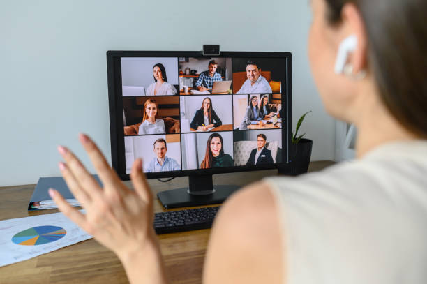 istock Woman is using app for video connect, video call 1254046954
