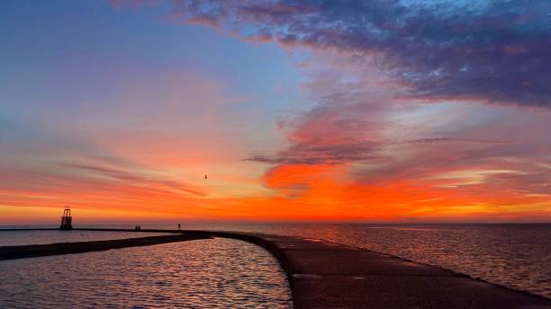 istock Sunrise over Lake Michigan 1254052154