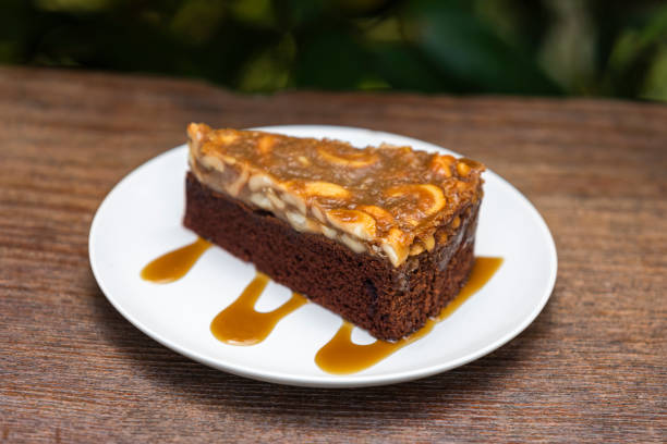 istock caramel soaked almond chocolate cake 1254063232