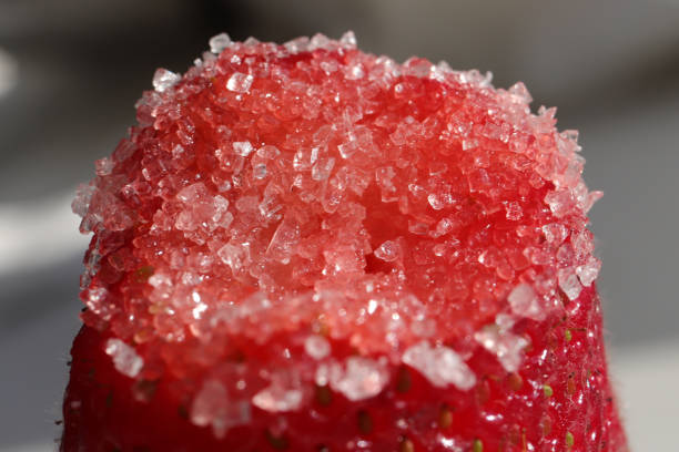 Sweet strawberry with sugar tasty delicious