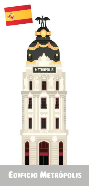 Vector illustration of Metropolis Building, Edificio Metropolis