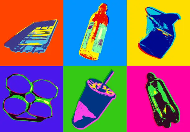 Vector illustration of Plastics and Packaging