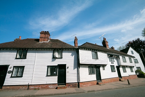 Rye, England - June 13, 2023: End of the High Street, Rye, Sussex, England.