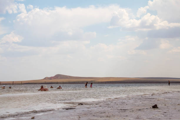 istock Solt lake Baskunchak. Astrakhan Region, Russia 1254083913