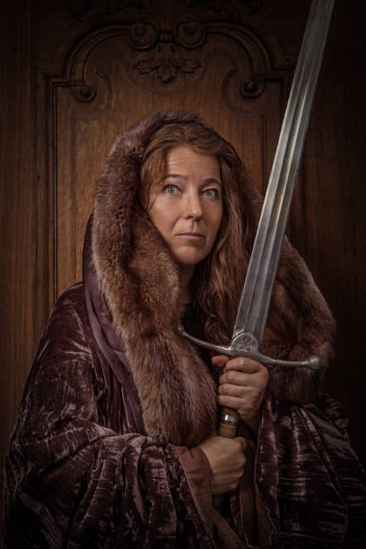 istock An individual viking female in a hall 1254090986