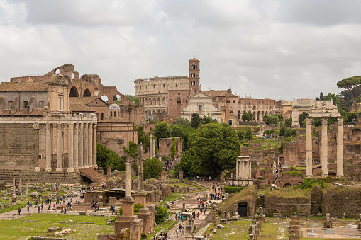 Roman forum, the ruins of ancient Rome. Rome, Italy