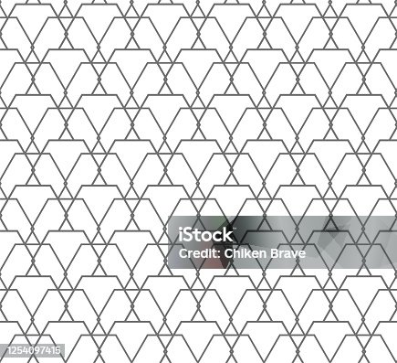 istock Continuous Tileable Graphic Twenties Wallpaper Texture. Repeat Ornate Vector Thirties Repeat Pattern. Repetitive Abstract Artdeco 1254097415