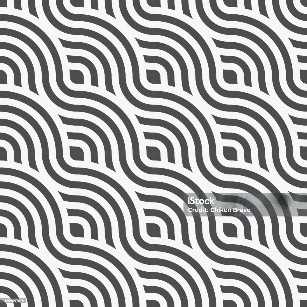 Continuous Patterns Continuous Wave Graphic Flow Art Pattern Repetitive Simple Vector ...