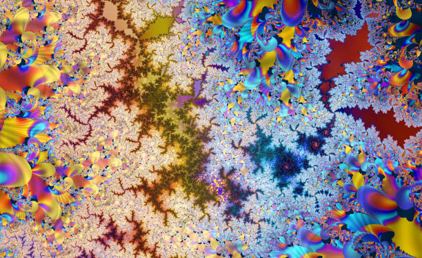 istock Abstract meditative color fractal background 1254107417
