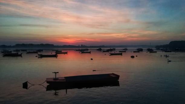 istock Colorful sunrise on Danube river HDR 1254107726