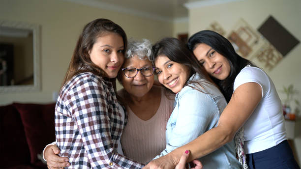 istock Three generation women's family at home 1254107874