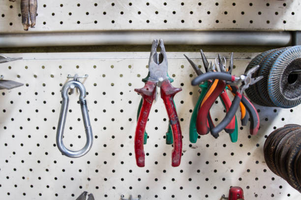 istock Pliers And Nippers Hanging On The Wall 1254117862