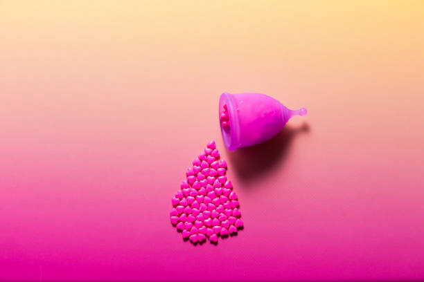 istock Feminine hygiene products on bright pink background 1254125159