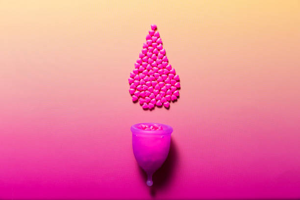 istock Feminine hygiene products on bright pink background 1254126026
