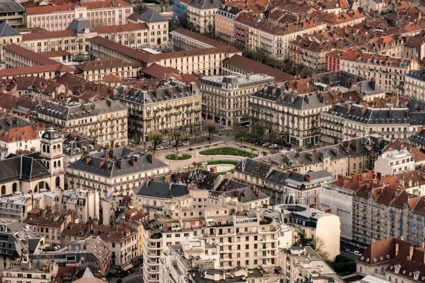 View of Grenoble from hills