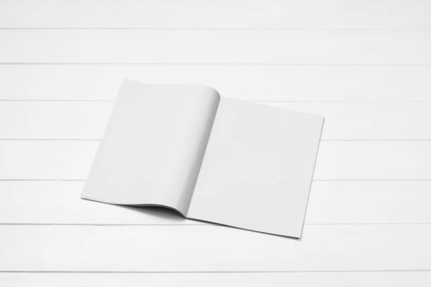 istock Mock-up magazine, newspaper or catalog on white background. Blank page 1254128278