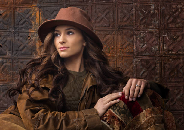 istock brunette in ralph lauren tones in fedora 1254141578