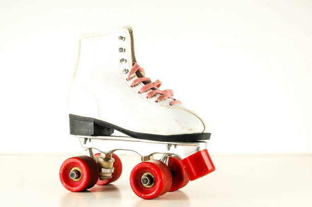 istock Close-up of vintage skate boot 1254142264