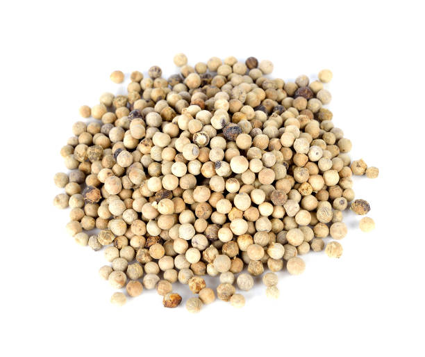 istock White pepper grains isolated on white background 1254150166
