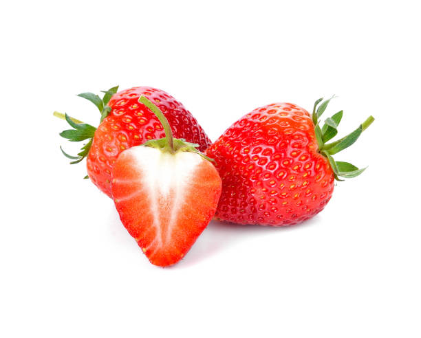 istock Strawberry isolated on white background 1254150362