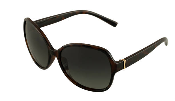 istock Dark sunglasses isolated on a white background. 1254151007