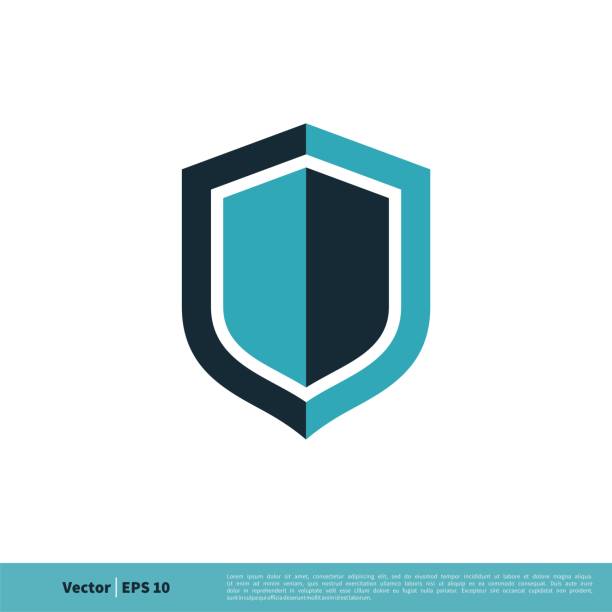 дизайн шаблона шаблона shield icon vector. вектор eps 10. - elegance safety computer icon symbol stock illustrations