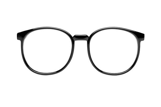 lunettes nerd avec des tracés de détourage - lunettes photos et images de collection