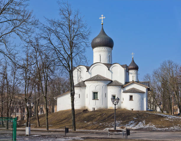 istock Old Orthodox church in Pskov, Russia 1254169471