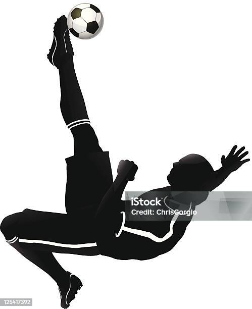 Soccer Football Player Illustration Stock Illustration - Download Image Now - In Silhouette, Soccer, Soccer Player