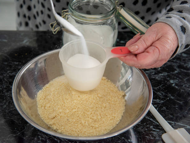 istock making Italian Amaretti biscuits at home during covid 1254175365