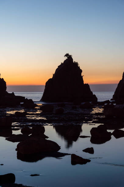istock The sky at dawn and interestingly shaped rocks 1254175463