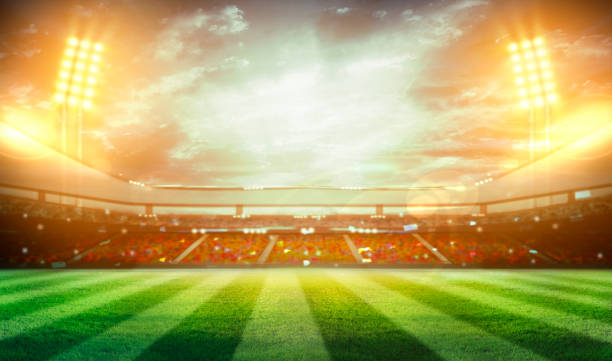 istock lights at night and football stadium 3D 1254179208