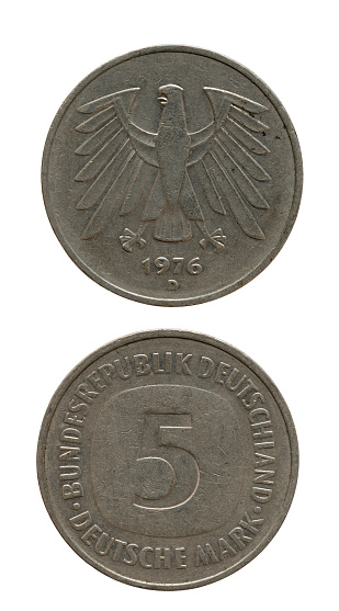 Five Deutsche Mark 1976