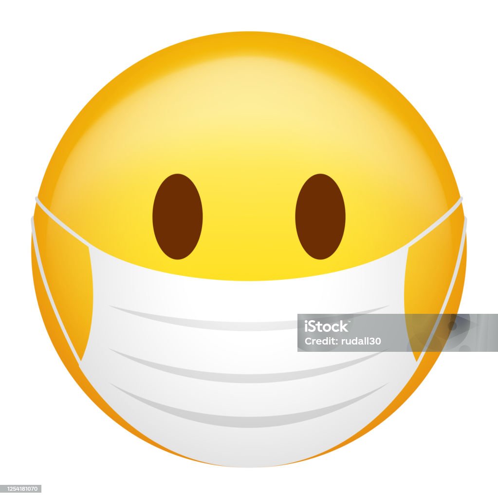 Phalanx Rauw Denk vooruit Emoticon Wearing Medical Mask Stock Illustration - Download Image Now -  Protective Face Mask, Emoticon, Anthropomorphic Smiley Face - iStock