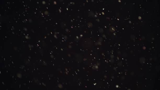 istock 4k Natural Dust Organic Floating particles on black background. Dust in air atmosphere for your projects! Just drop it over your footage and use blending (screen) mode 1254181122
