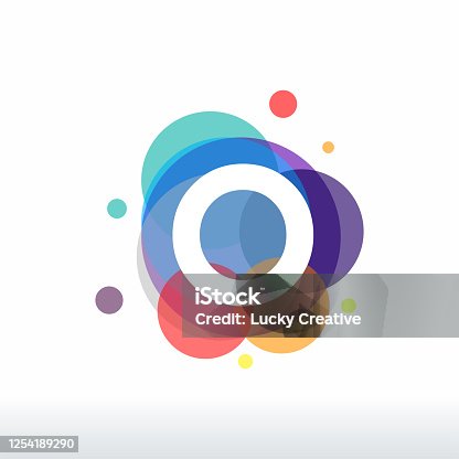 istock Abstract O Initial logo designs concept vector, Colorful Letter O logo designs 1254189290