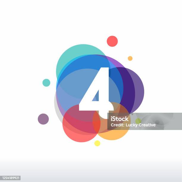 Design 4 Abstract 4 Logo Designs Concept Vector Colorful Number 4 Logo Designs ...
