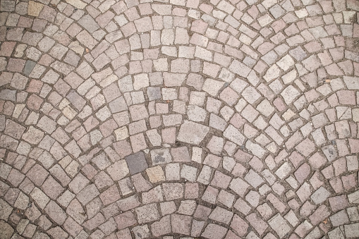 Stone Square brick block walk way for texture background.