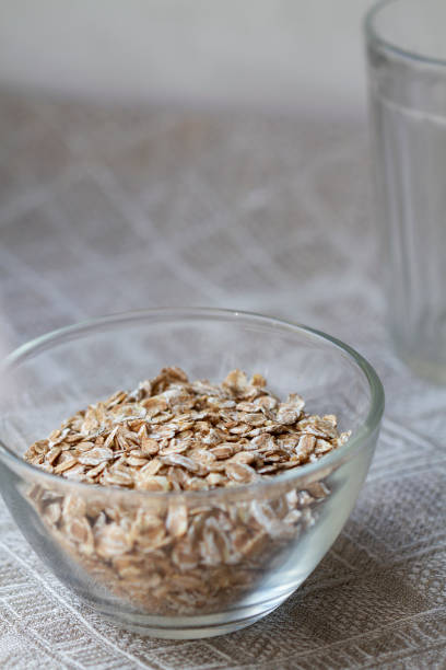istock Oatmeal in a glass bowl 1254197519