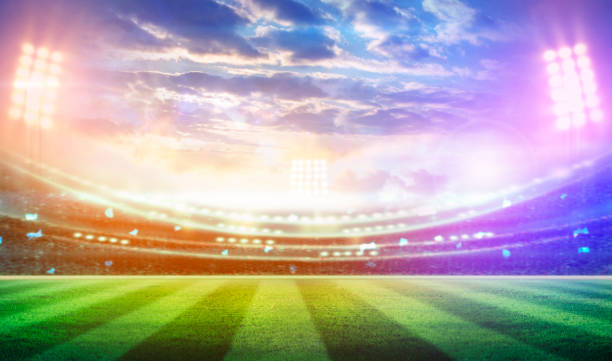 istock lights at night and football stadium 3D 1254197733