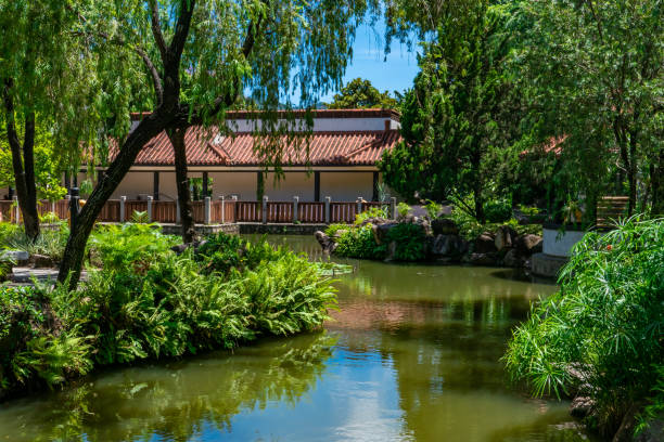 istock Park Garden Pond in Sha Tin, Hong Kong 1254199927